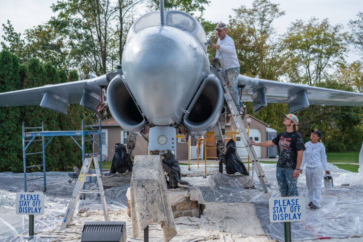 A-6 Intruder display gets fresh paint at Veterans Park | News, Sports ...